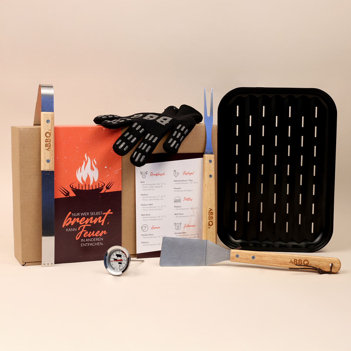 BBQ-Geschenkset Feuer entfachen
