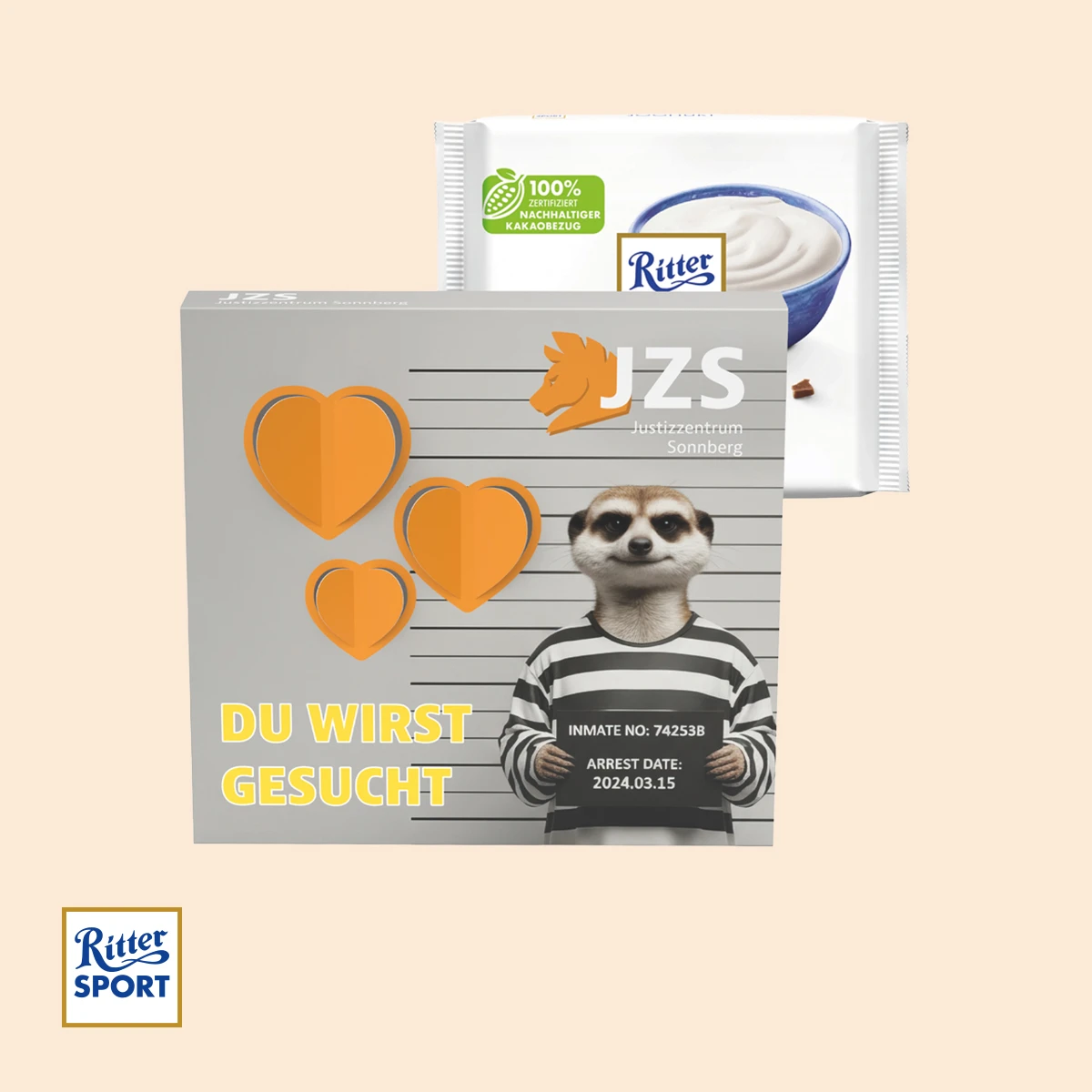 Präsentbox Premium Herz - Ritter SPORT Joghurt