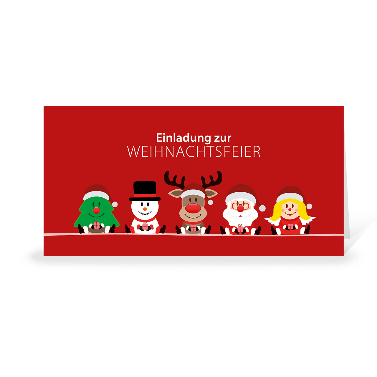 Karte: Einladungskarte Weihnachtsteam Team