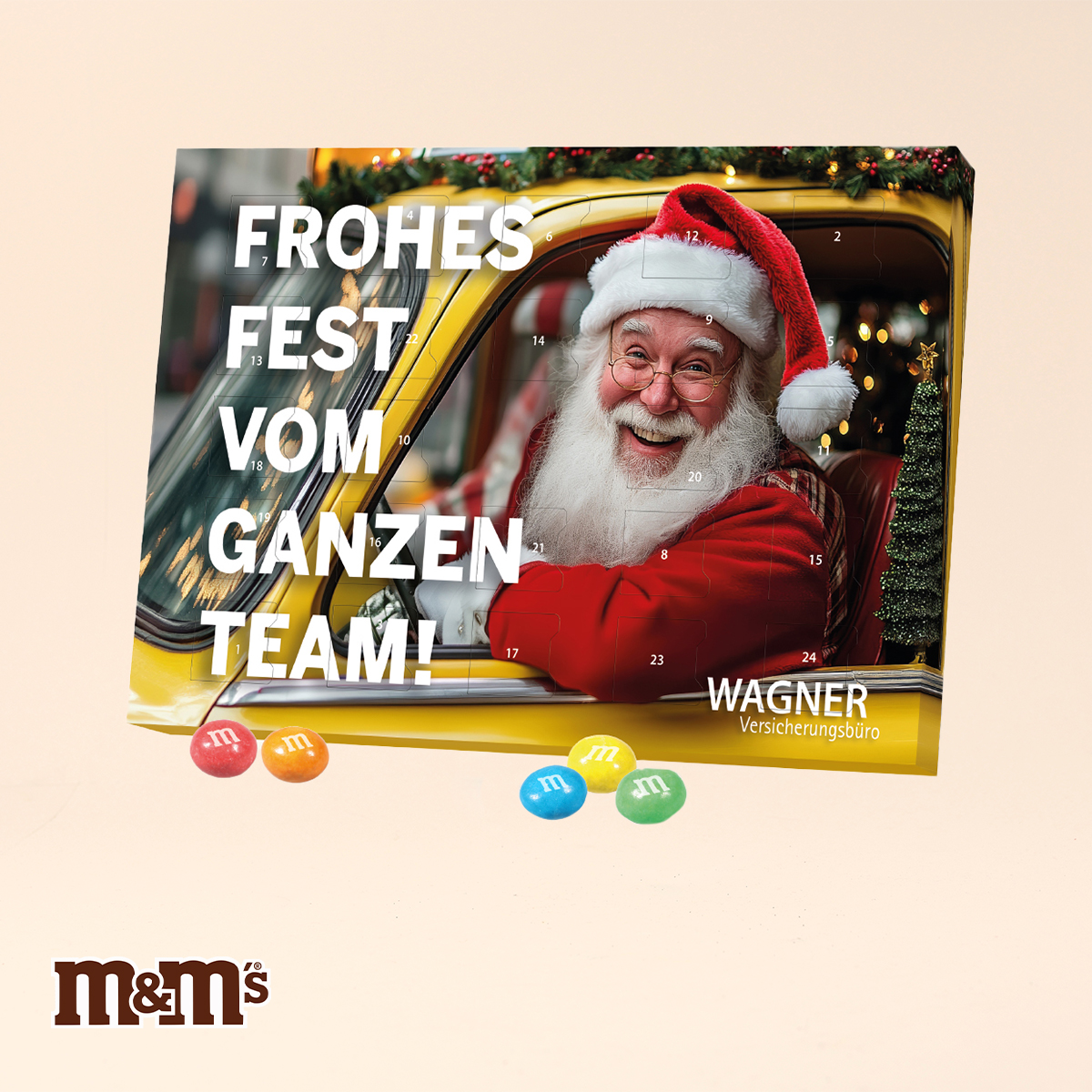 Tisch-Adventskalender mit M&M® Knusperkugeln