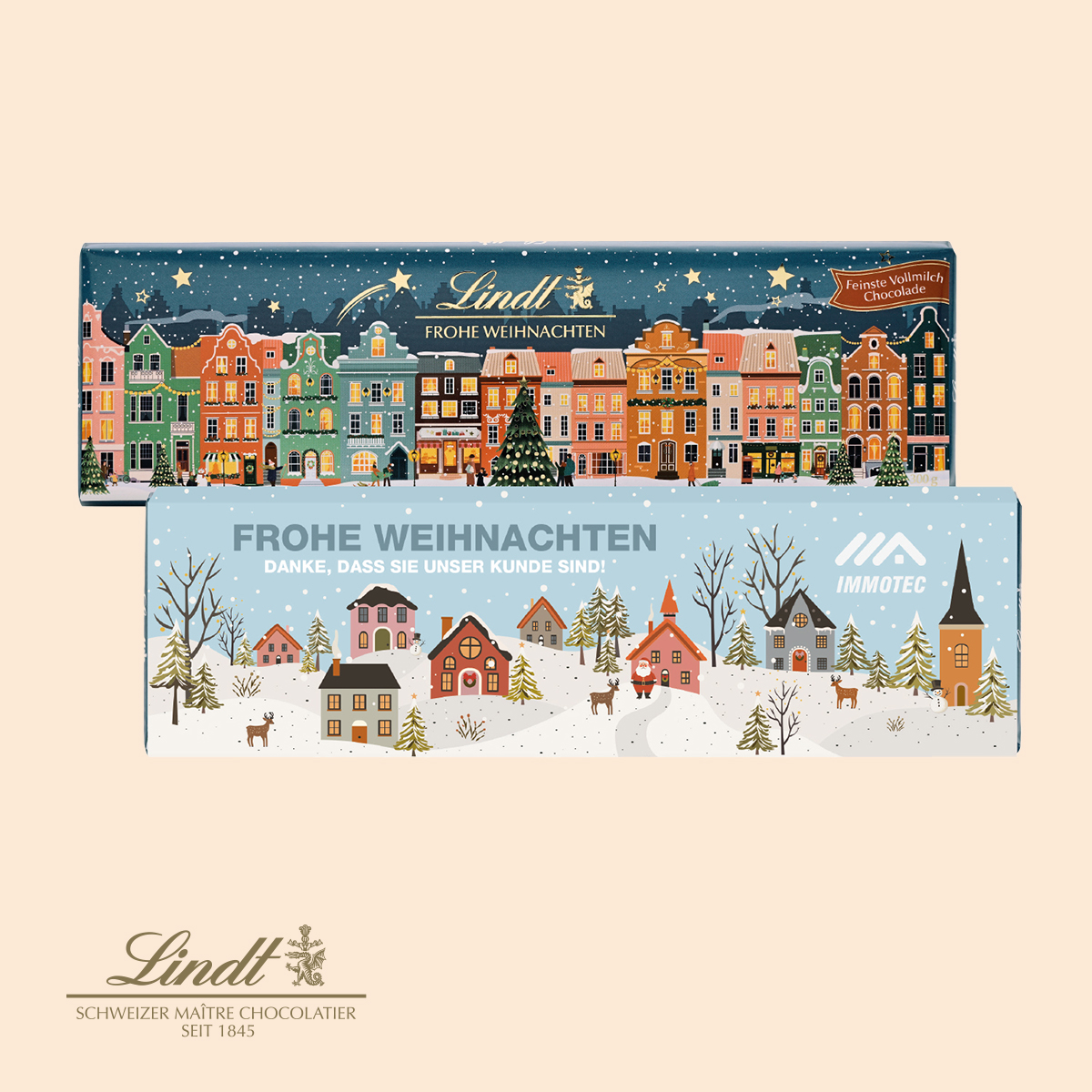 Lindt Schokoladentafel Frohe Weihnachten, 300 g