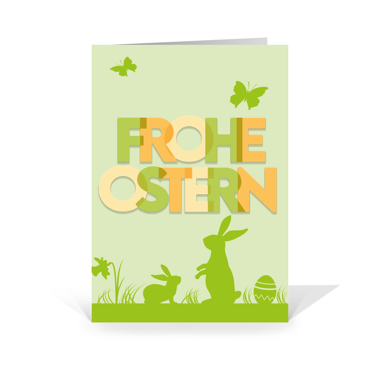 Karte: Farbenfrohe Ostern