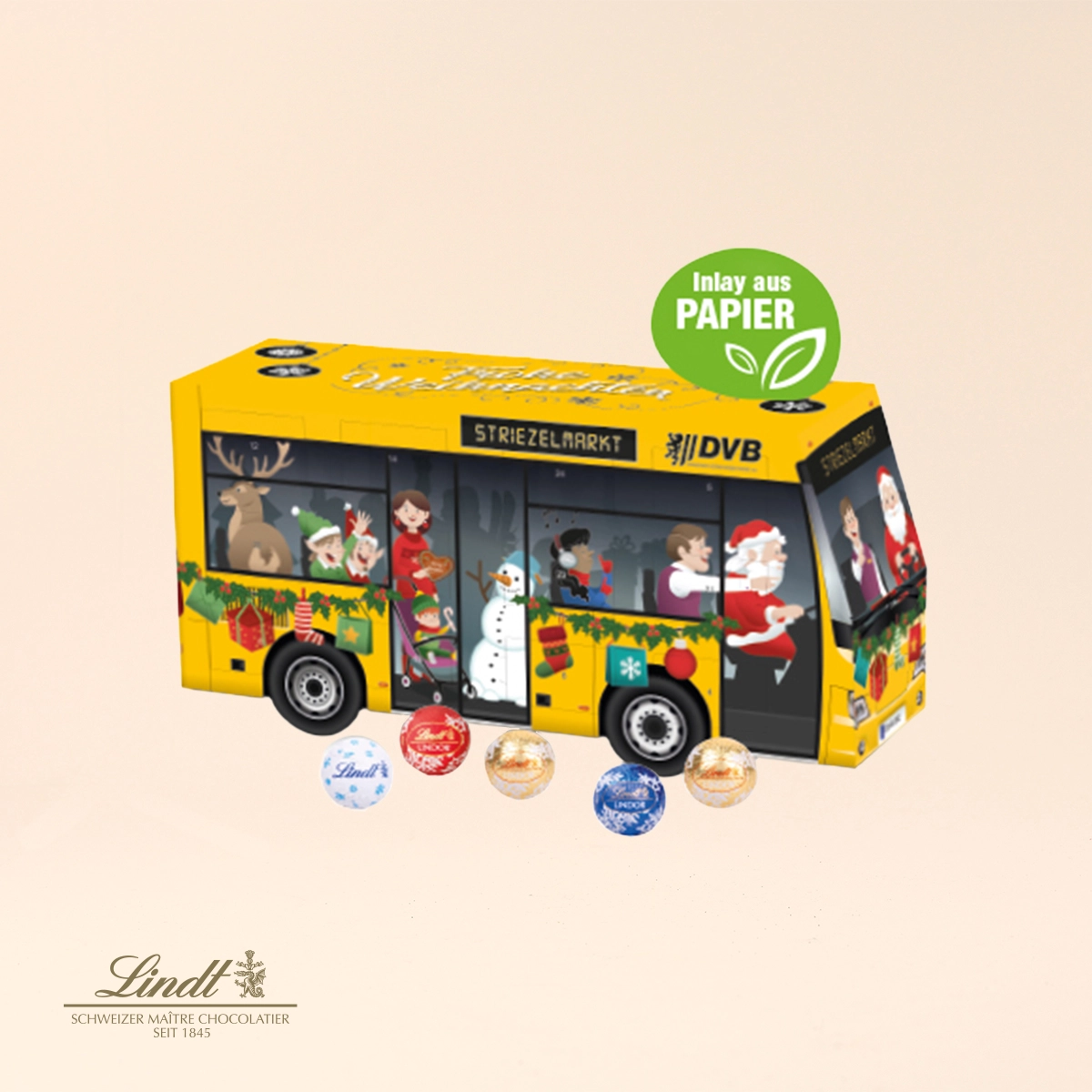 3D Adventskalender Lindt „Bus“ Organic