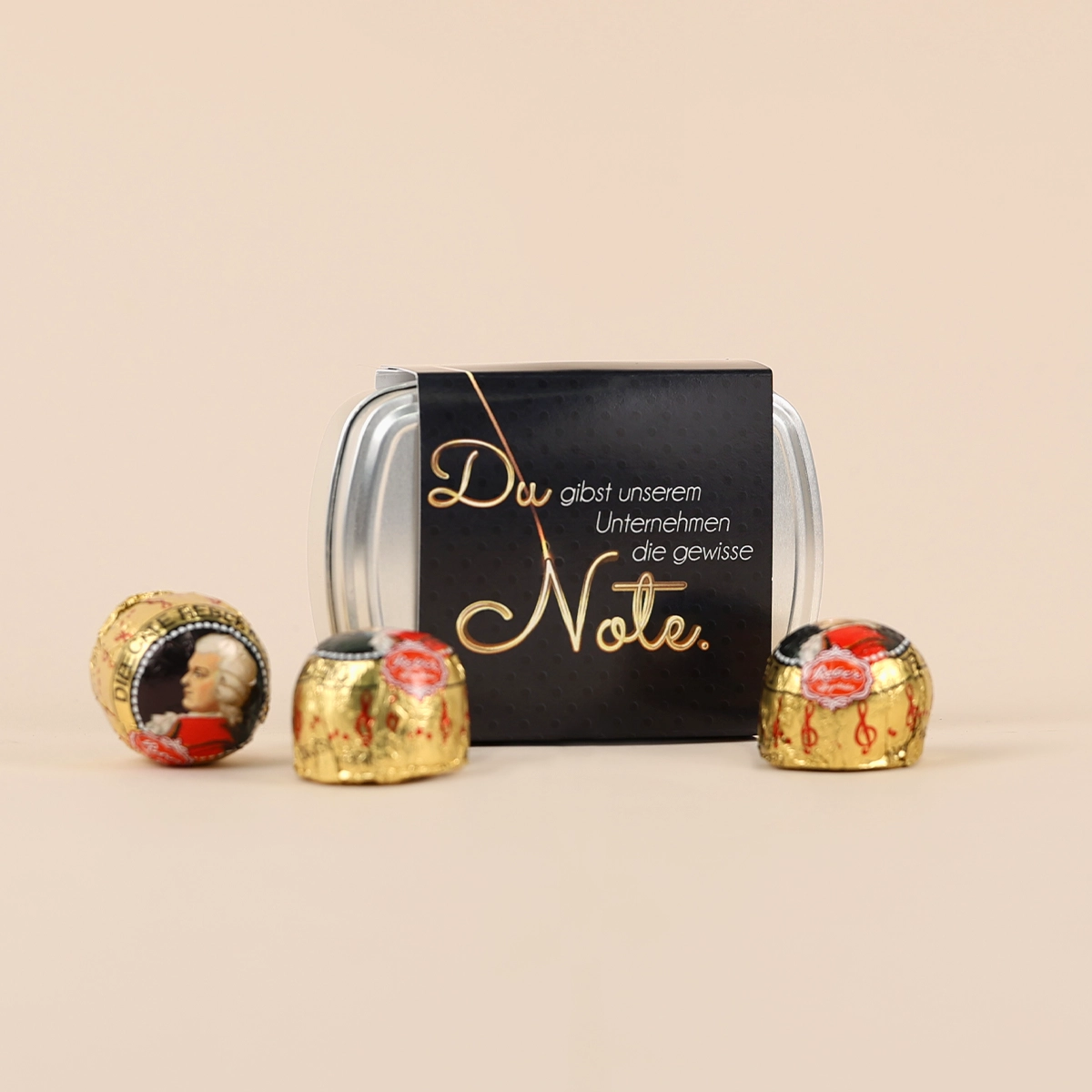 Geschenkdose Die gewisse Note - Du-Version - Mozartkugeln