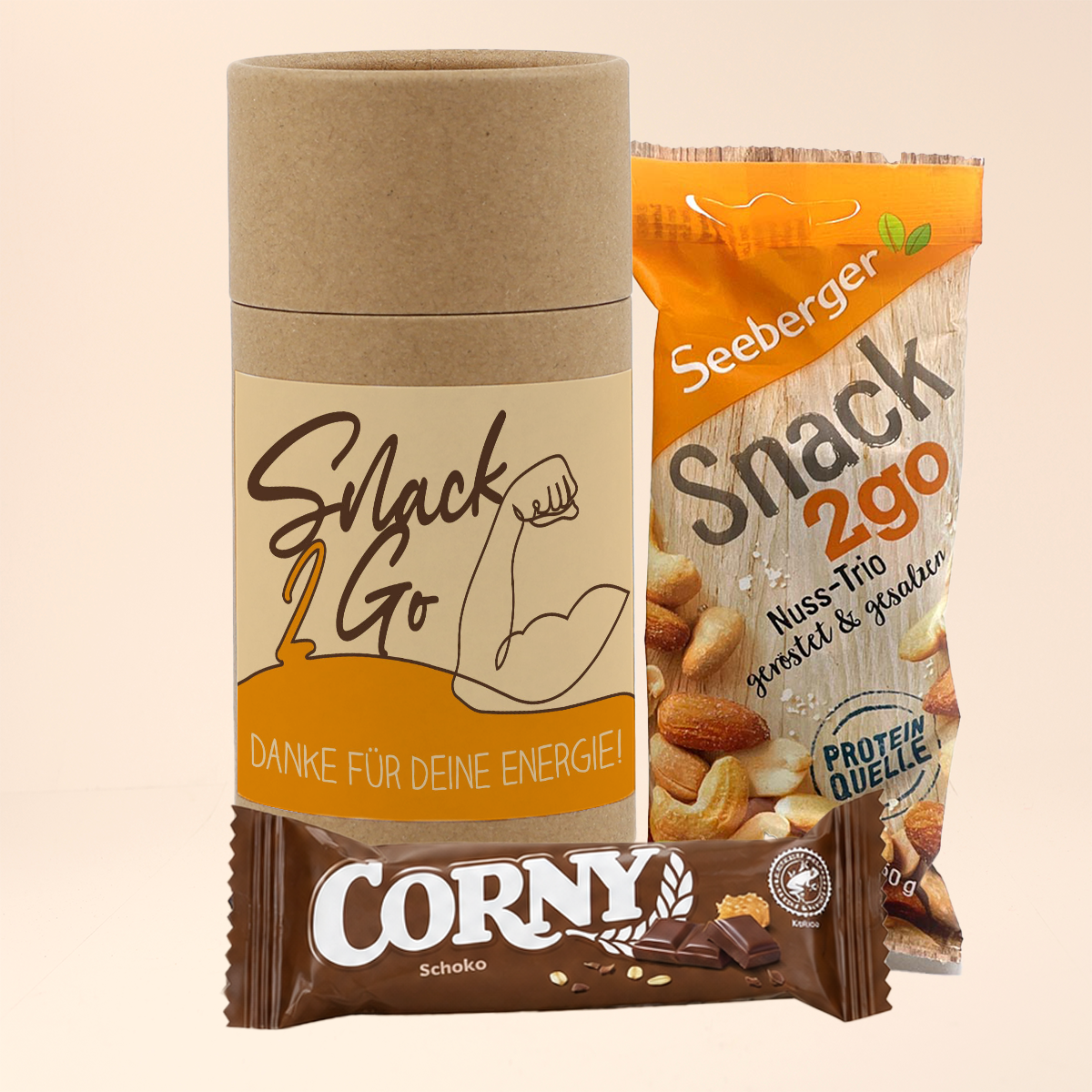 Präsenthülse Danke für Deine Energie! - Snack2Go