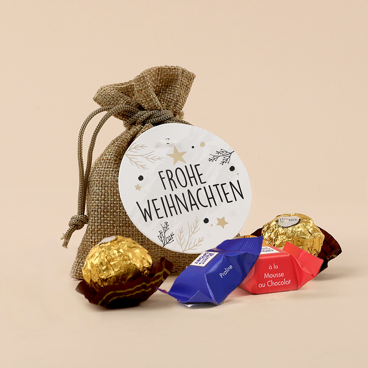Weihnachtssäckchen - Ritter Sport-Rocher-Mix