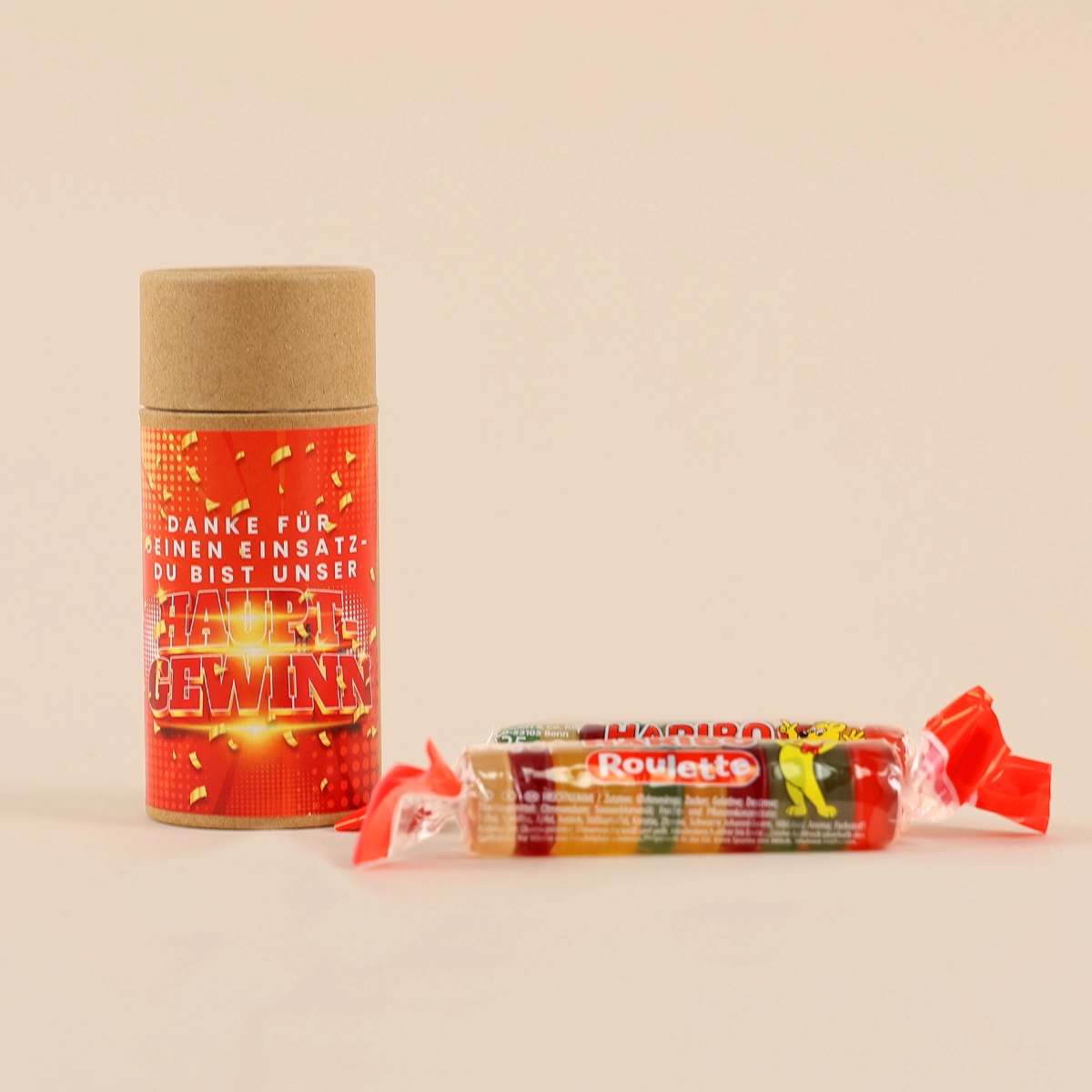 Präsenthülse Hauptgewinn - Haribo Roulette