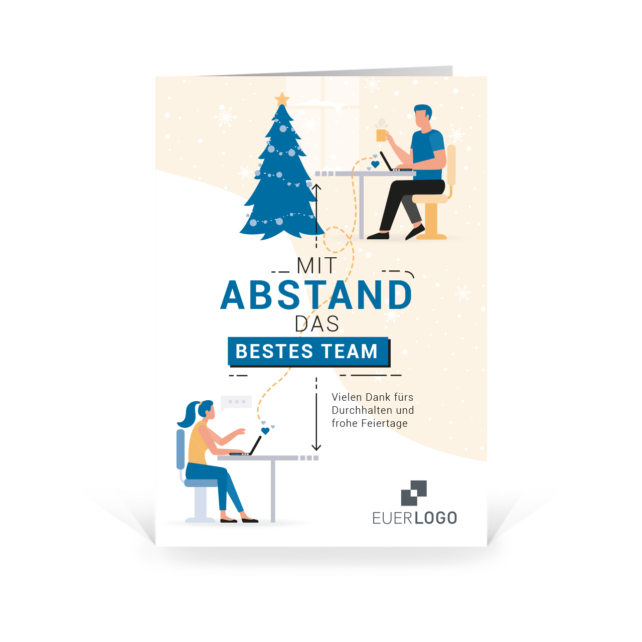 Karte: Mit Abstand – Bestes Team „Home Office“
