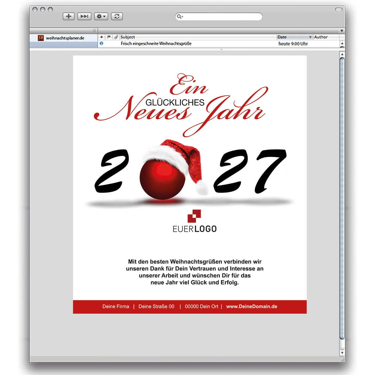 E-Card Glücklich - Weihnachtskugel