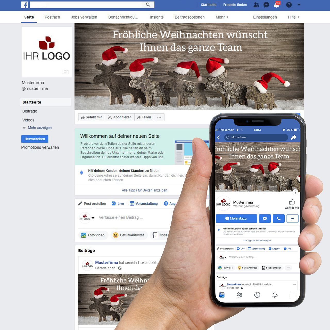 Facebook-Titelbild Eine Richtung
