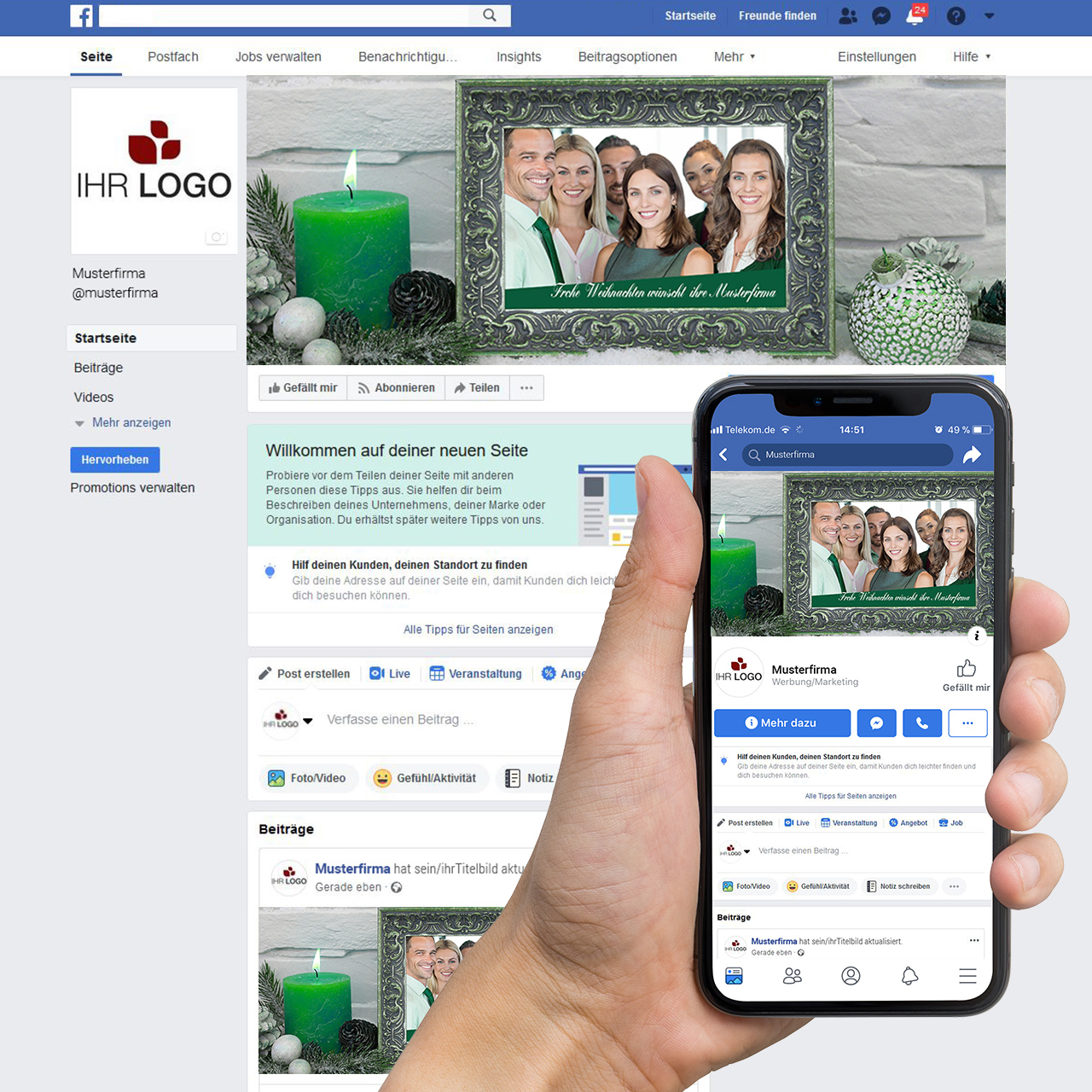 Facebook-Titelbild Fotokarte Antik