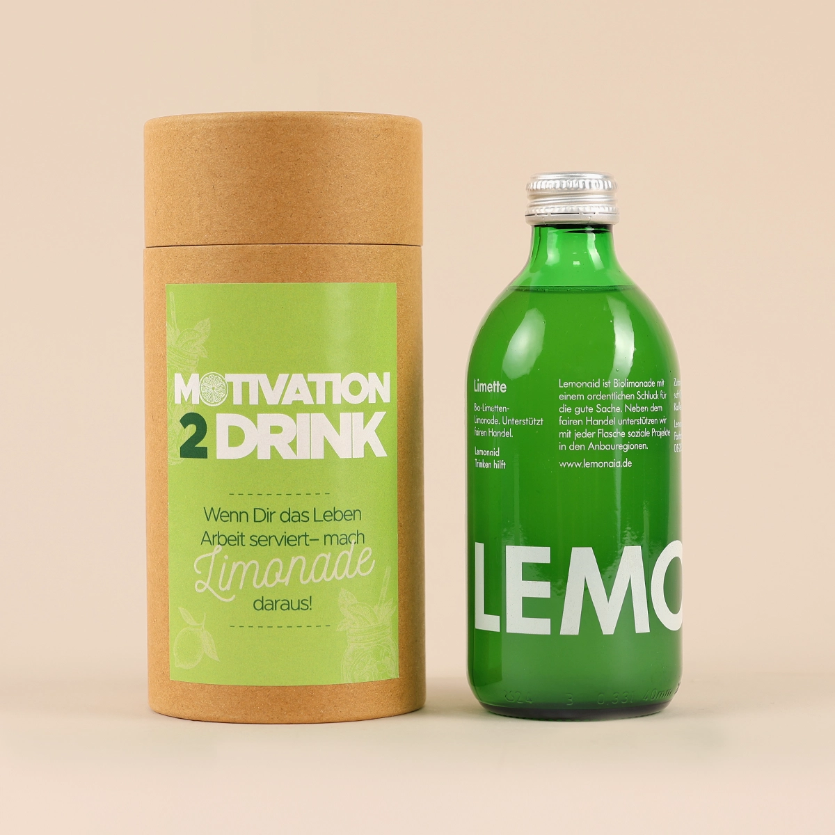 Präsenthülse Motivation 2Drink - Lemonaid