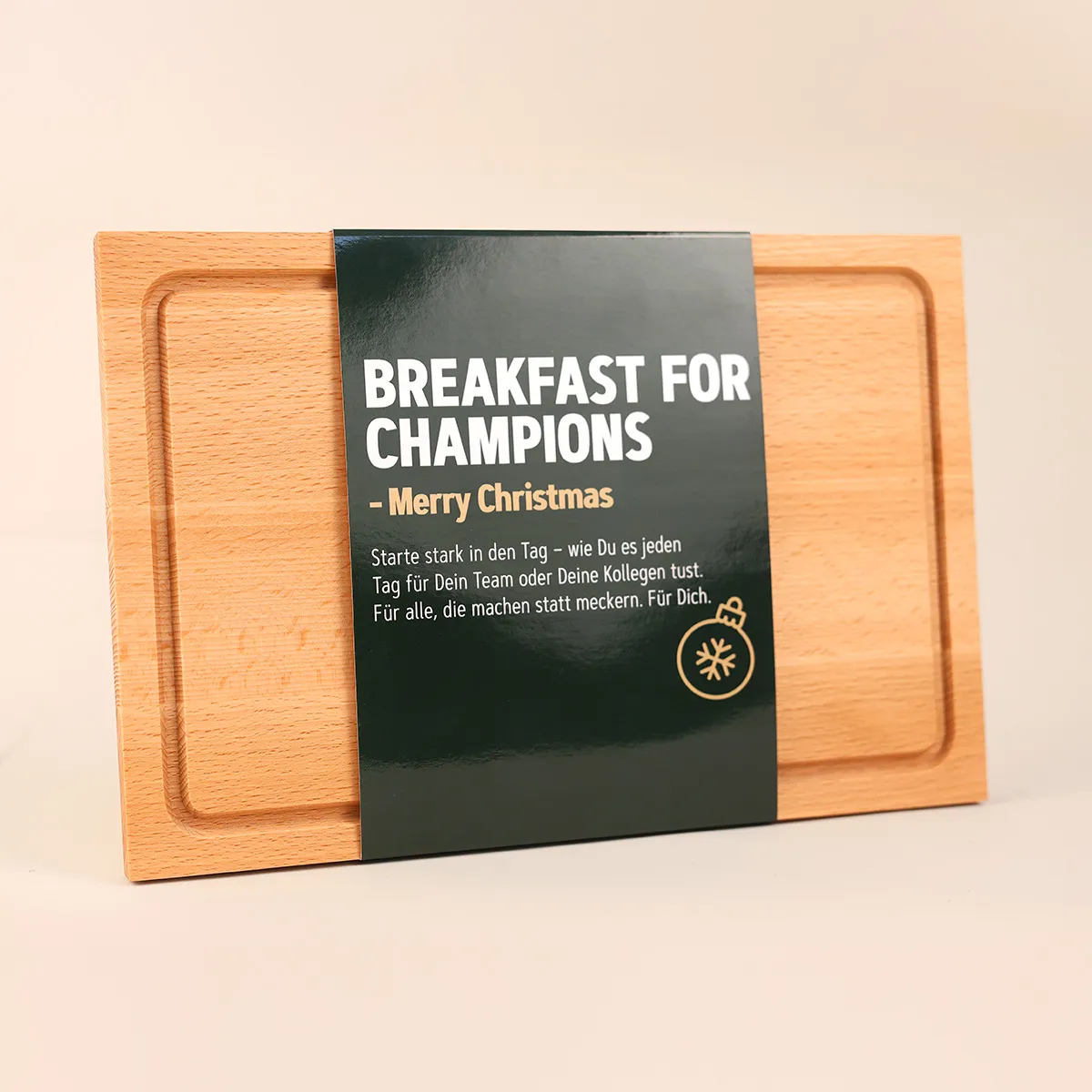 Frühstücksbrett Breakfast for Champions - Xmas