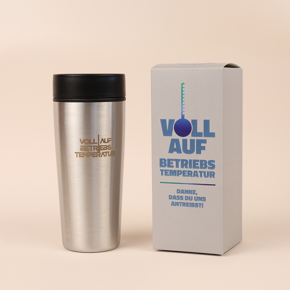 Thermobecher Voll auf Betriebstemperatur