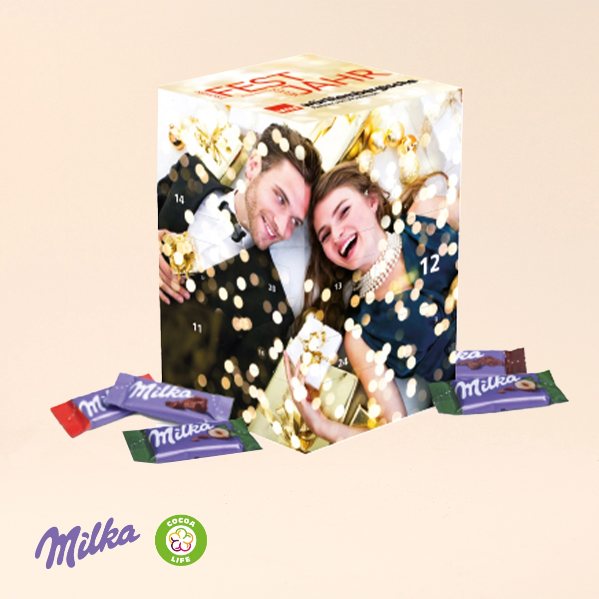 Adventskalender Cube XL mit Milka Schokolade