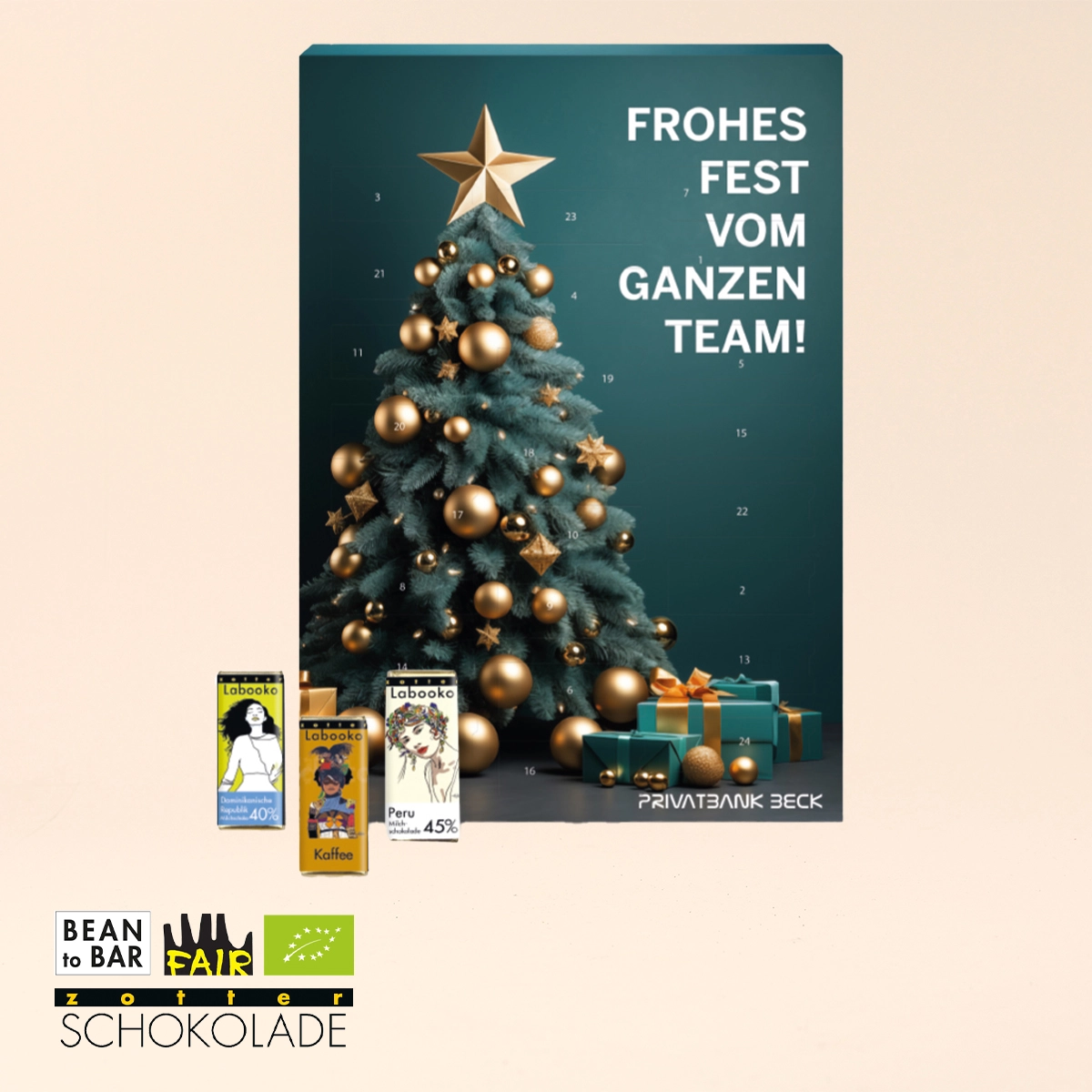 Adventskalender mit Zotter Schokolade