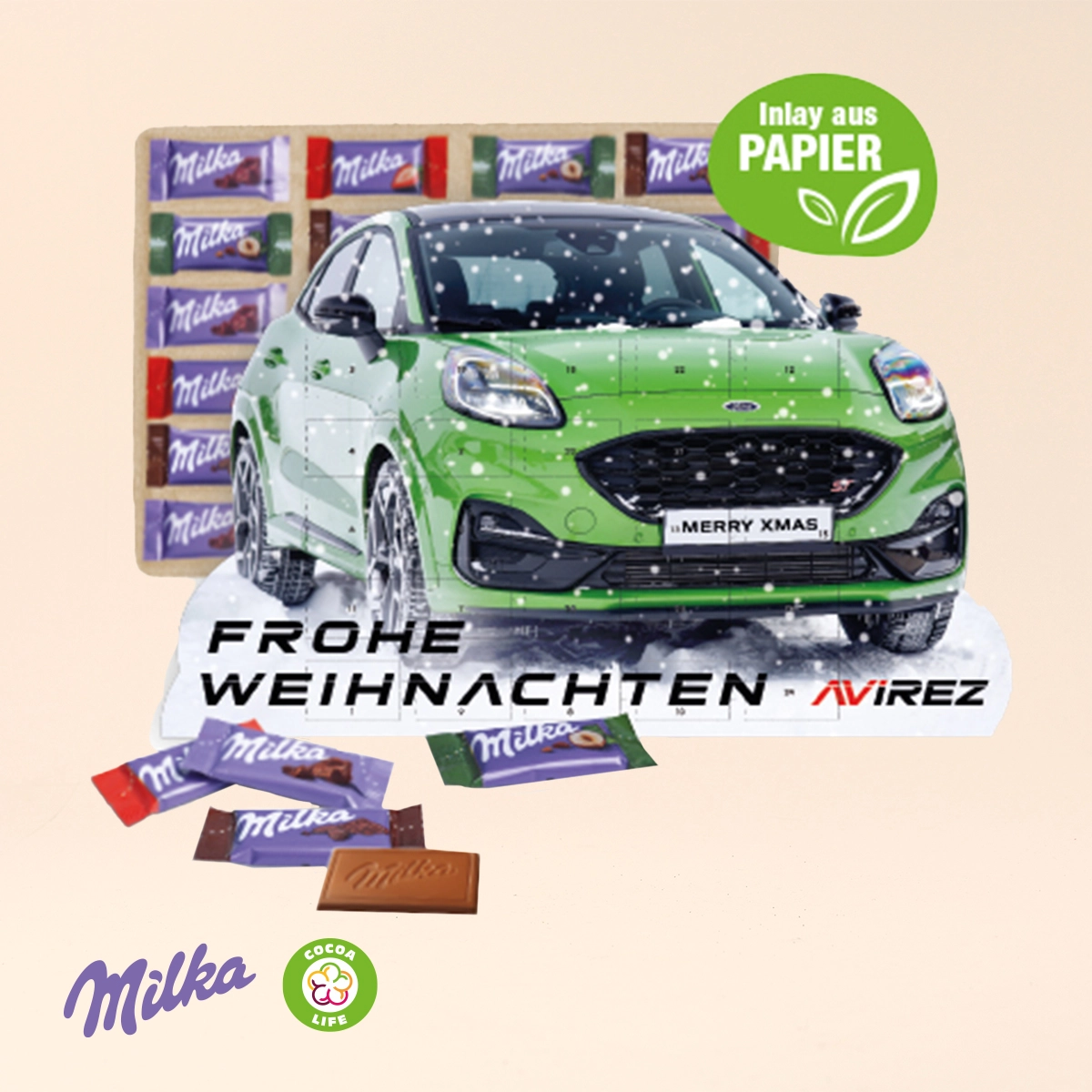 Adventskalender individuelle Kalenderform - Milka