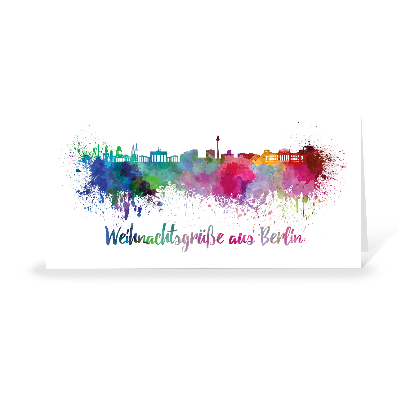 Karte: Skyline aquarell - Berlin