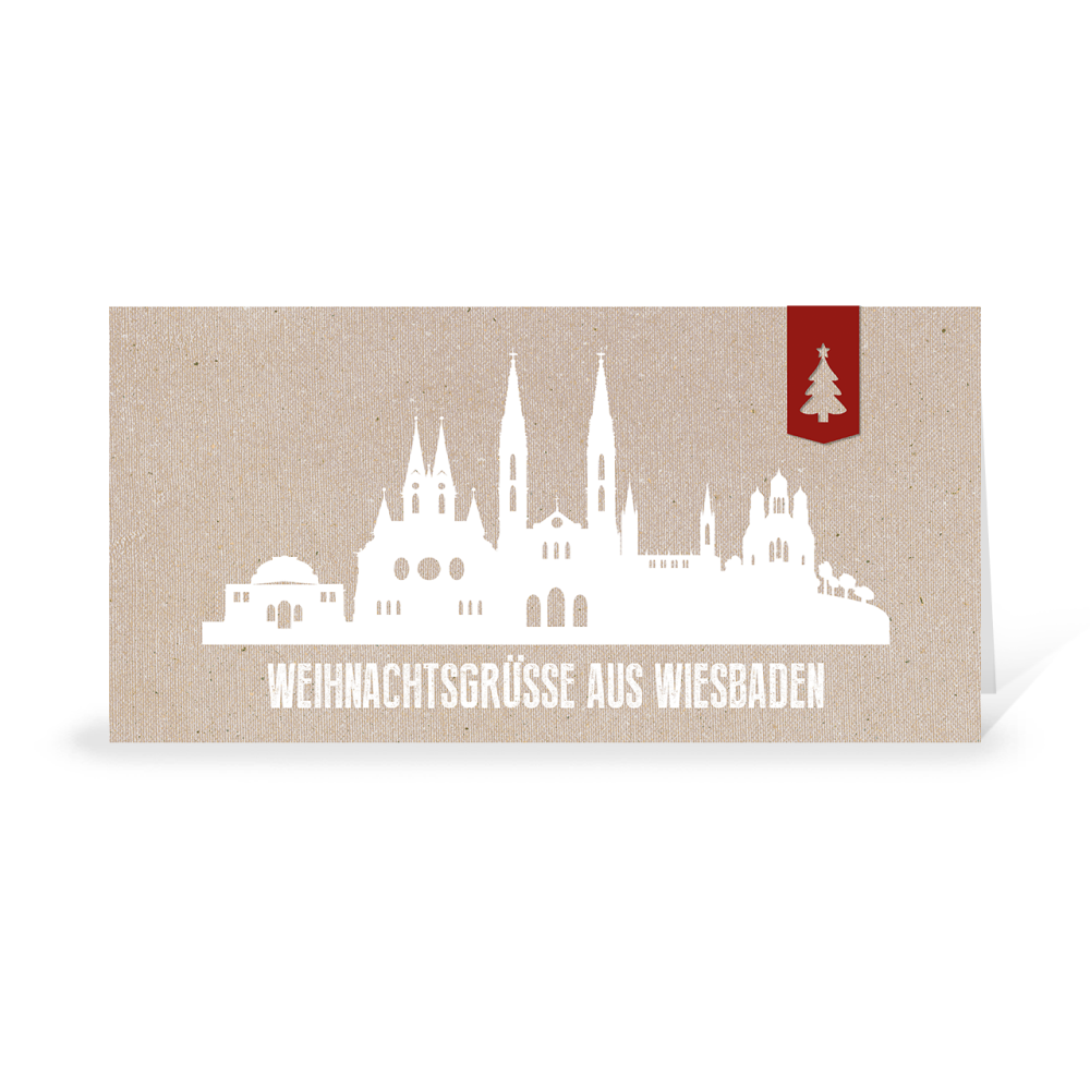 Karte: Skyline modern - Wiesbaden