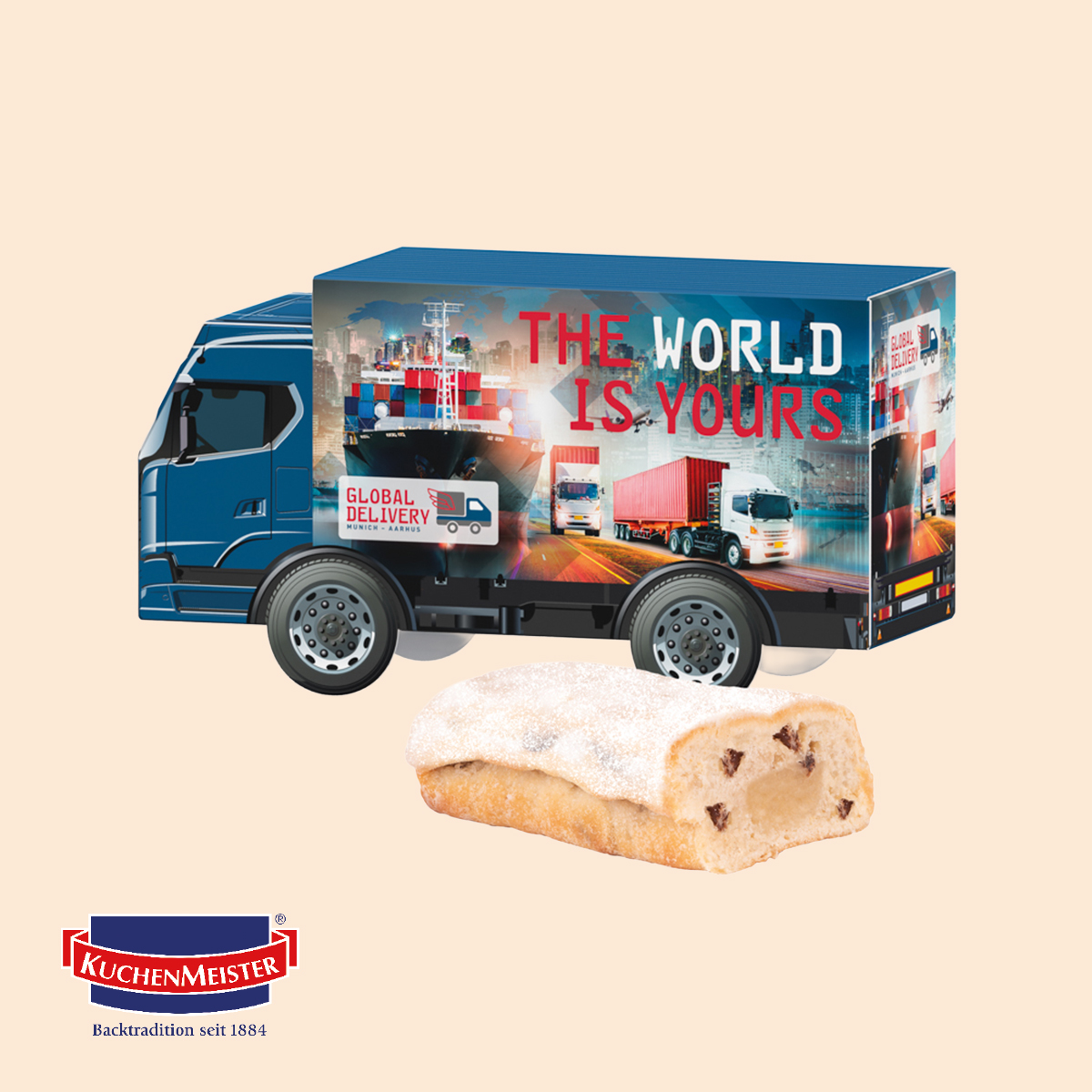 3D-Präsent LKW, Mini Christstollen