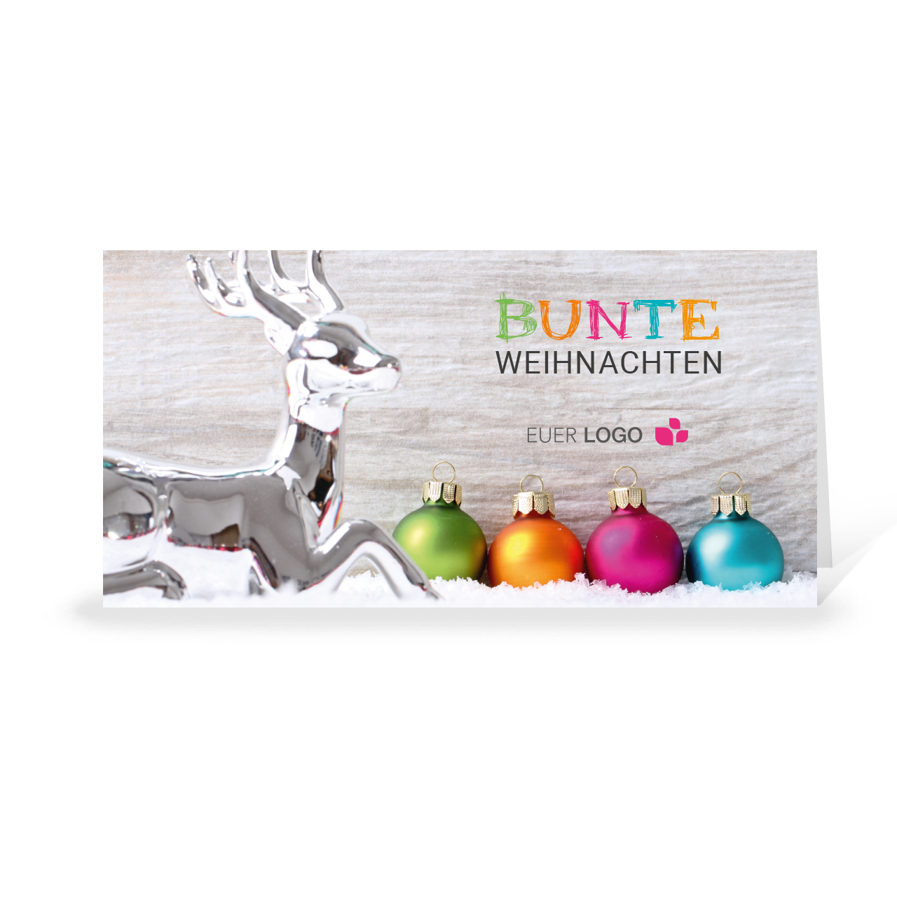 Karte: Rund und bunt - Hirsch