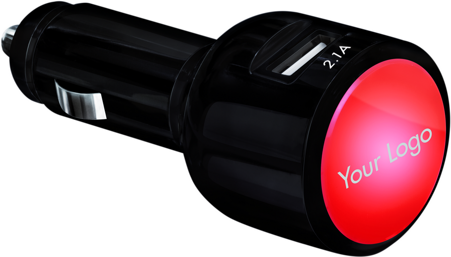 Wireless Car-Charger - Glow (black/red)