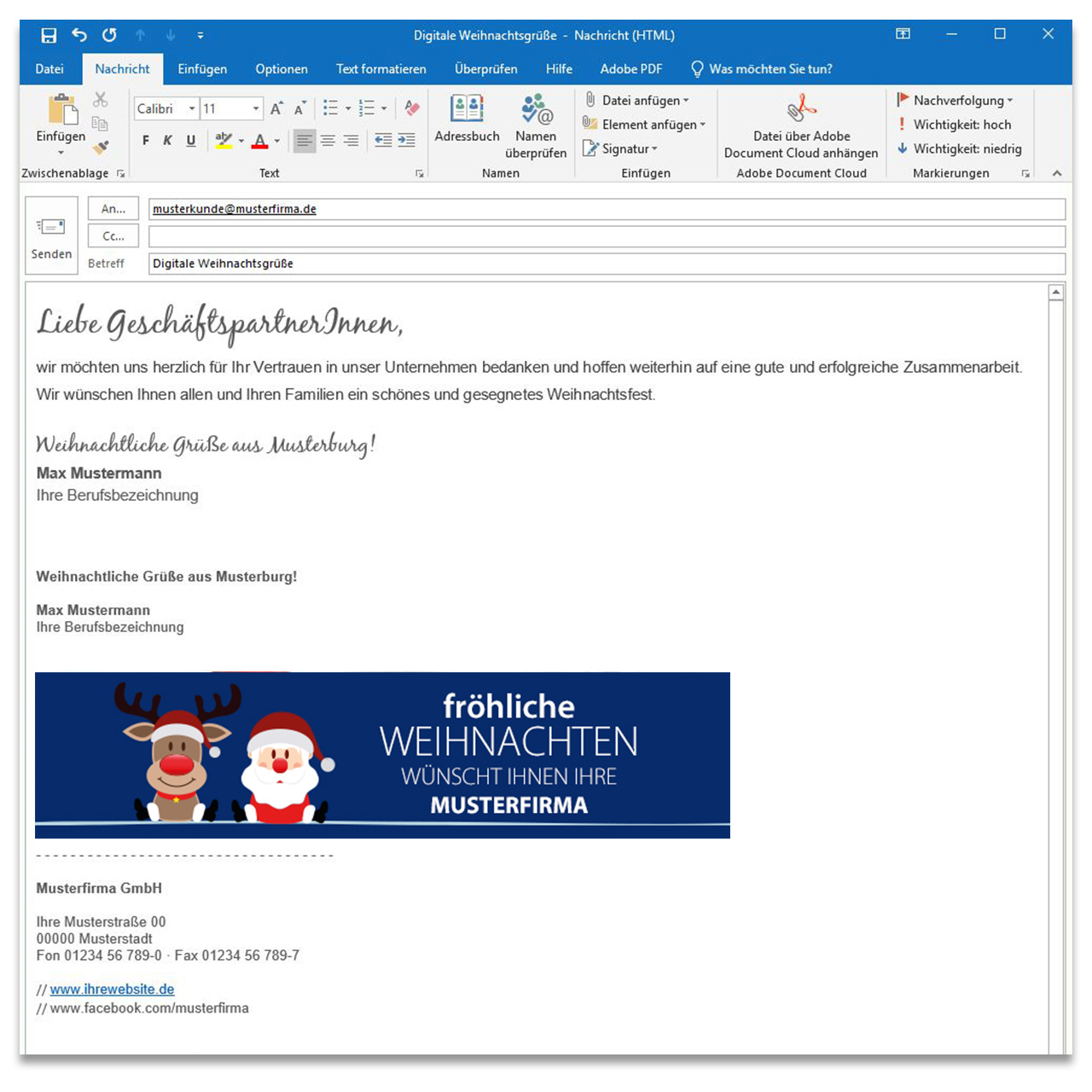 E-Mail-Signatur "Weihnachtsteam" title=
