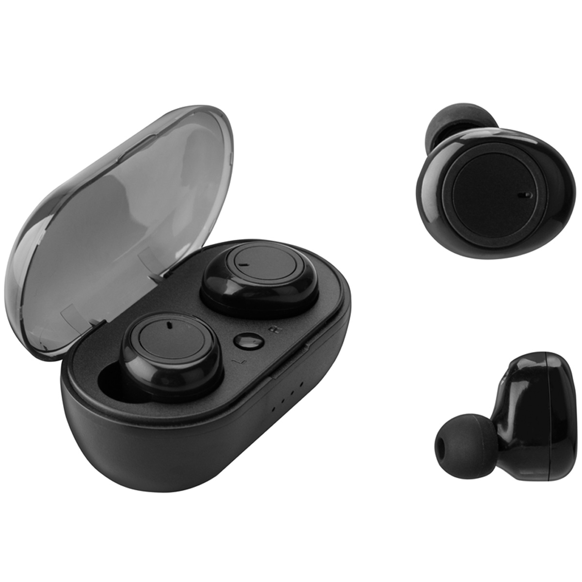 Bluetooth-Earbuds mit Ladeschale schwarz
