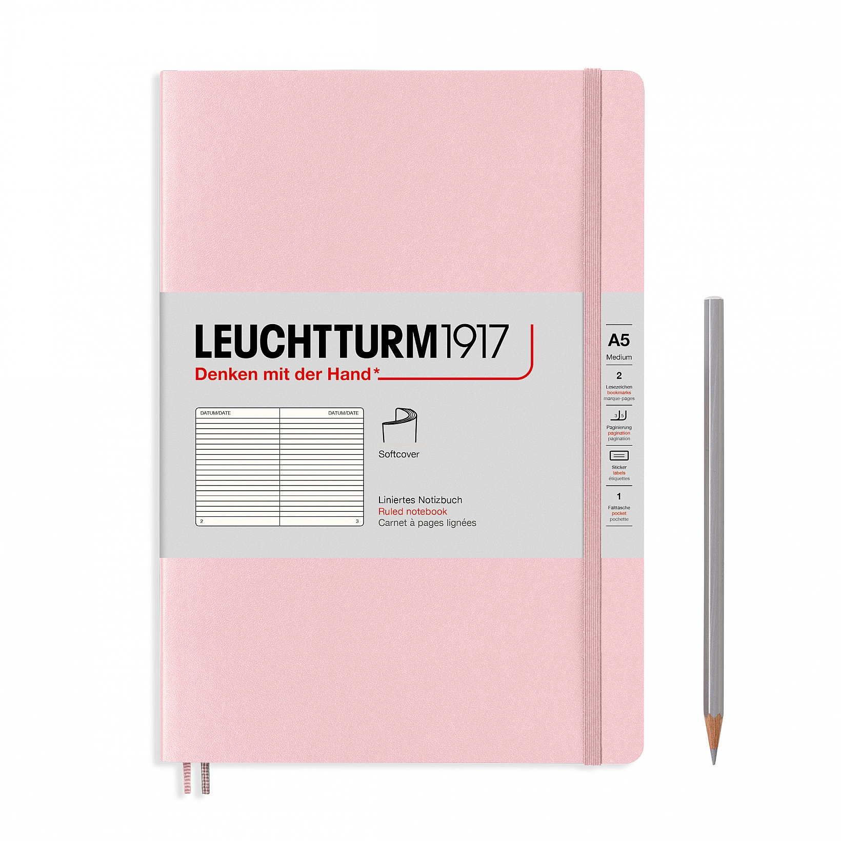 Notizbuch Softcover Medium A5 - rosa