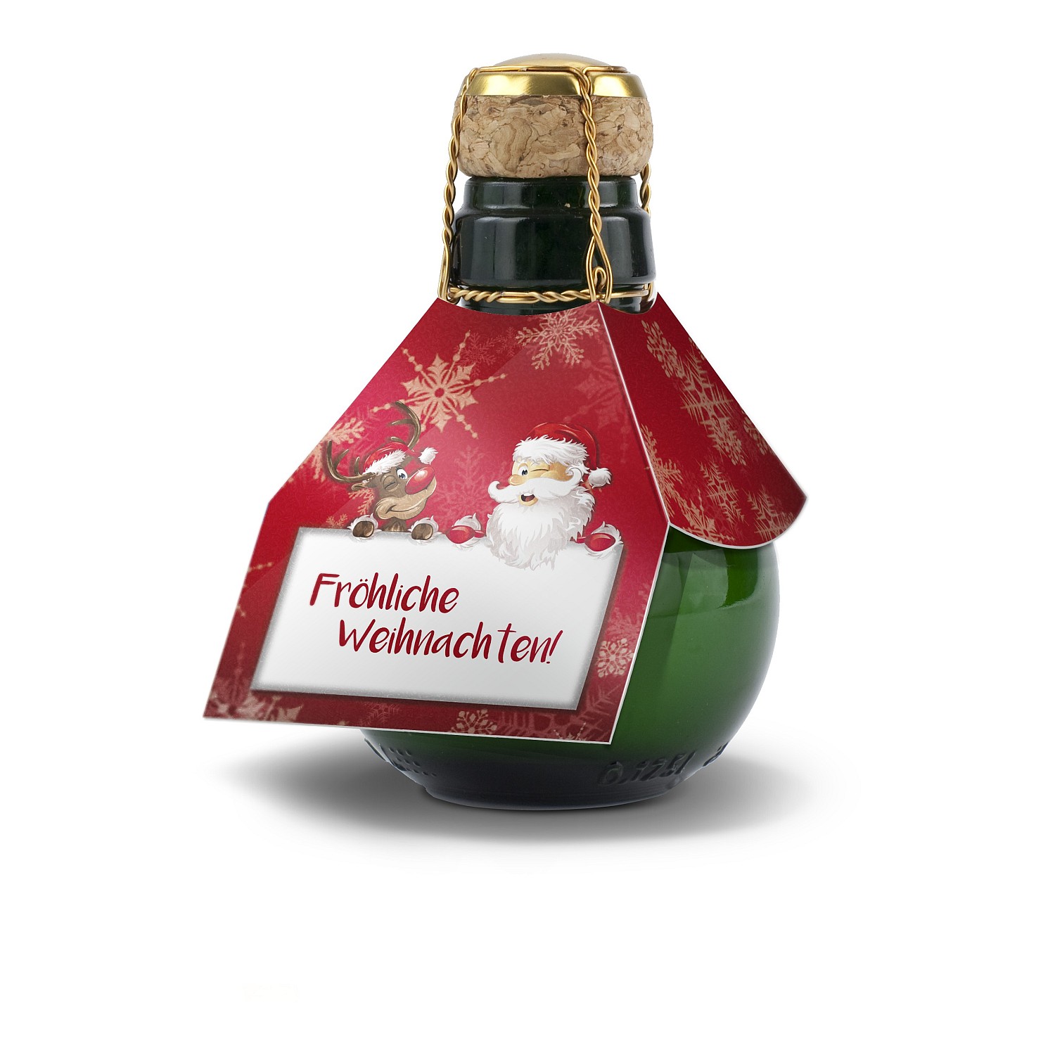 Kleinste Sektflasche der Welt Fröhliche Weihnachten