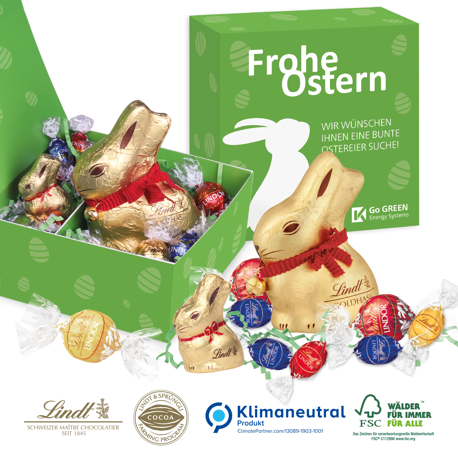 Premium-Präsent Glücksmomente mit Lindt Schokolade title=