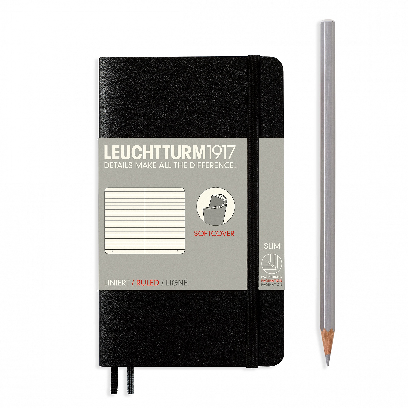 Notizbuch Softcover Pocket A6 - schwarz