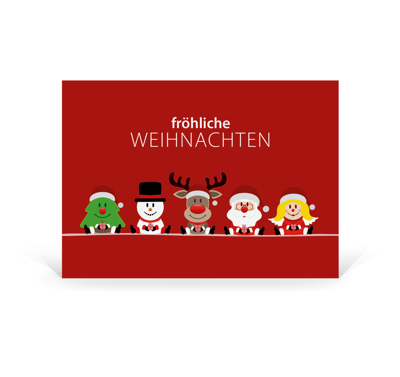Postkarte Weihnachtsteam - Team