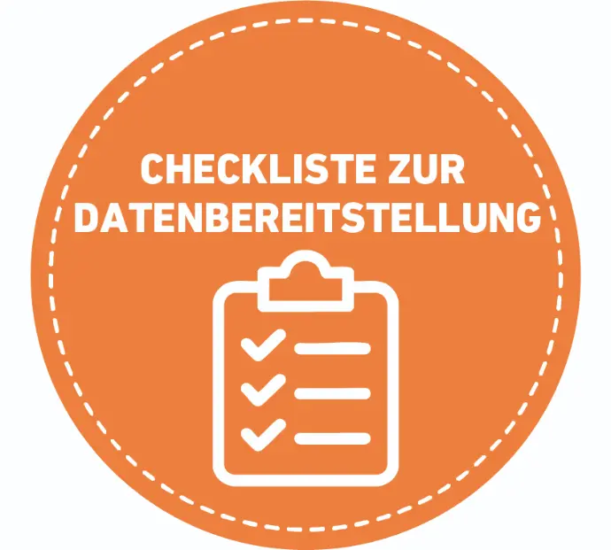 Checkliste zur Datenbereitstellung