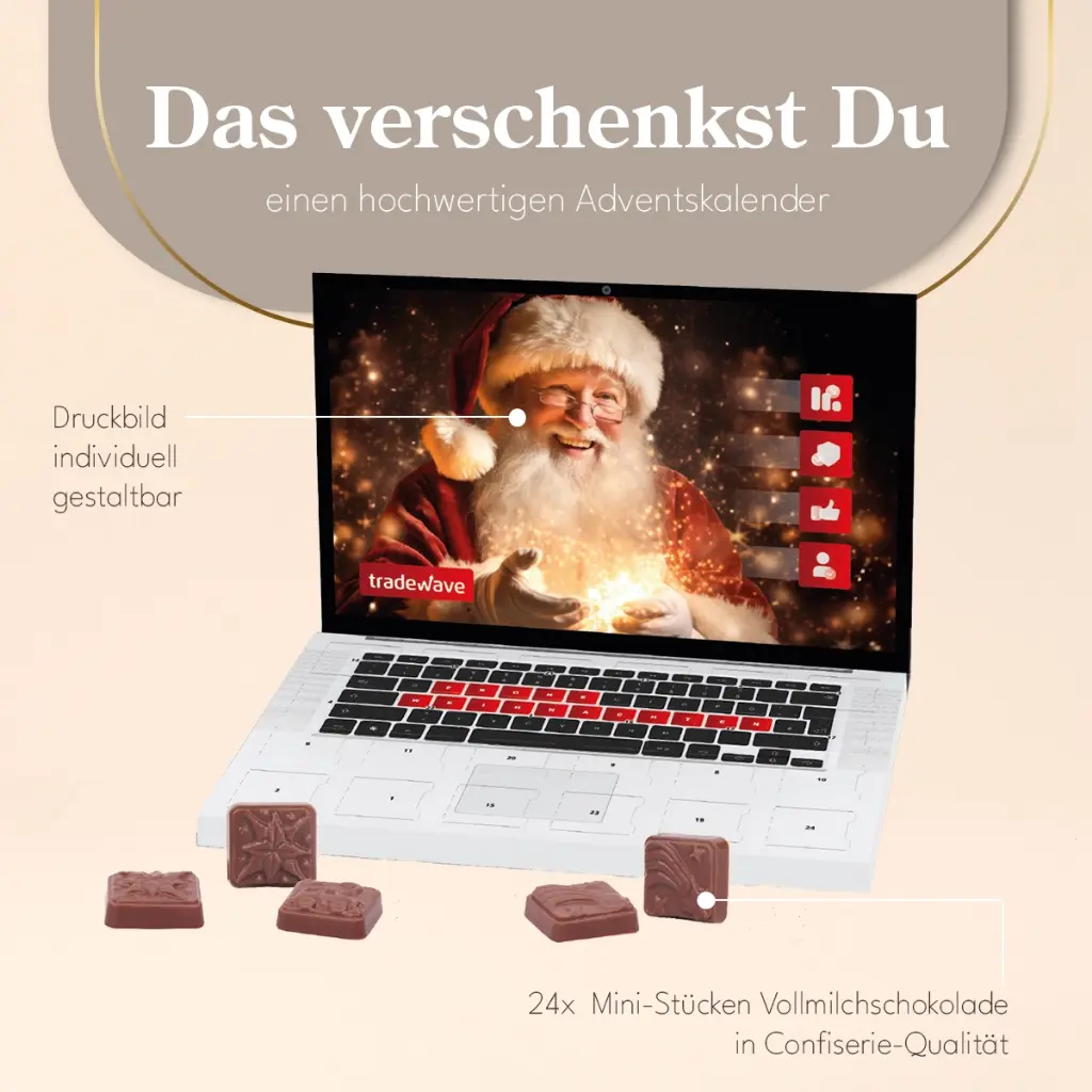 Tisch-Adventskalender Classic Exklusiv Laptop