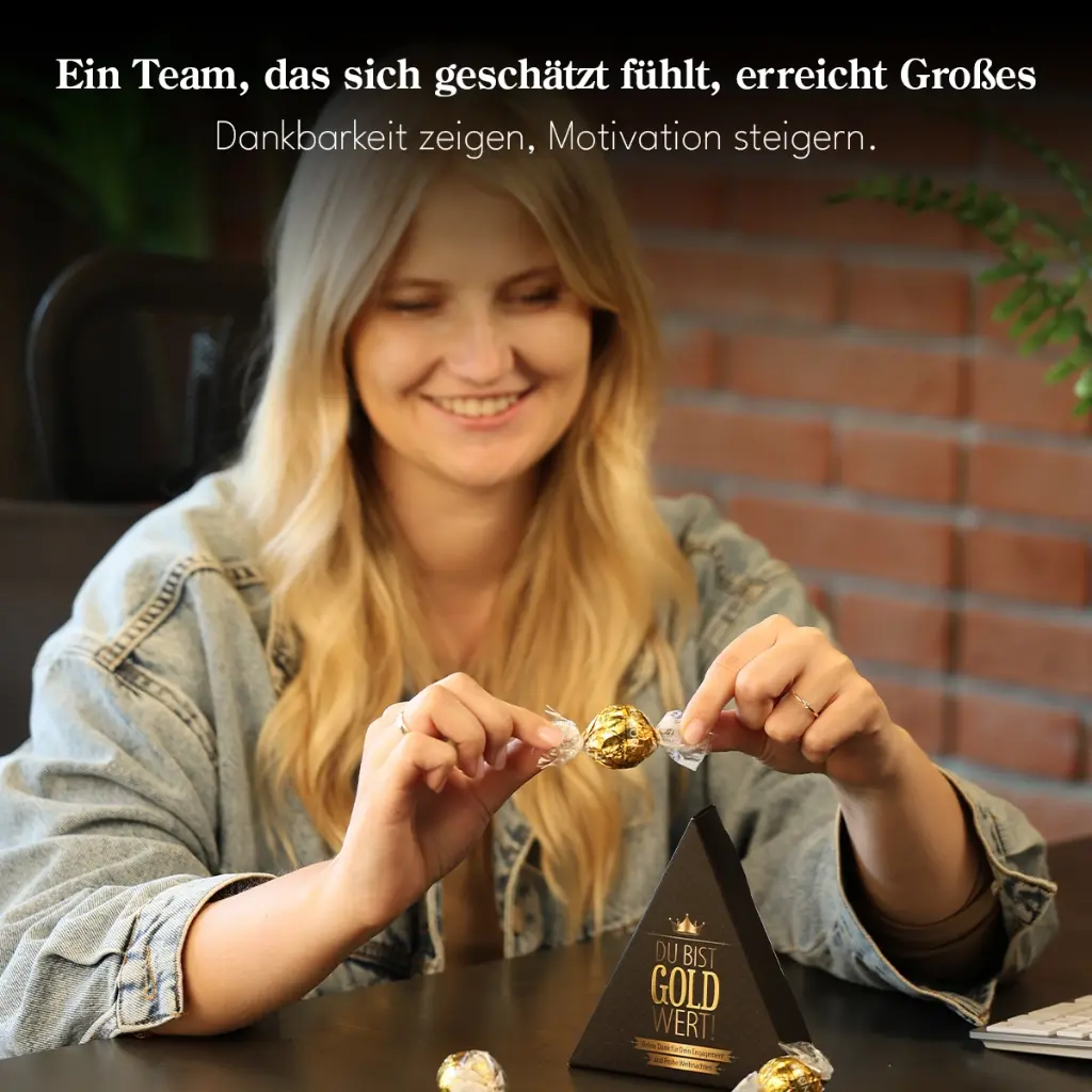 Du bist Gold wert – Lindt Pyramide - Xmas