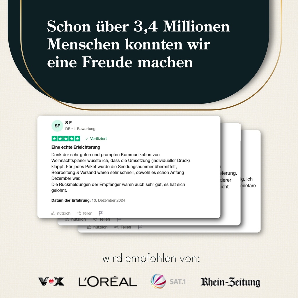 Tisch-Adventskalender Lindt Kugeln "Gourmet Edition" - Organic