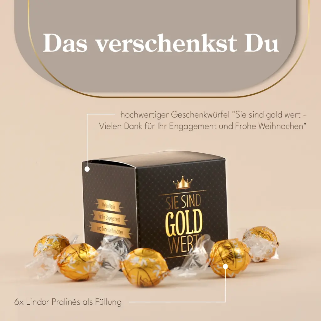 Sie sind Gold wert Würfel XL – Christmas