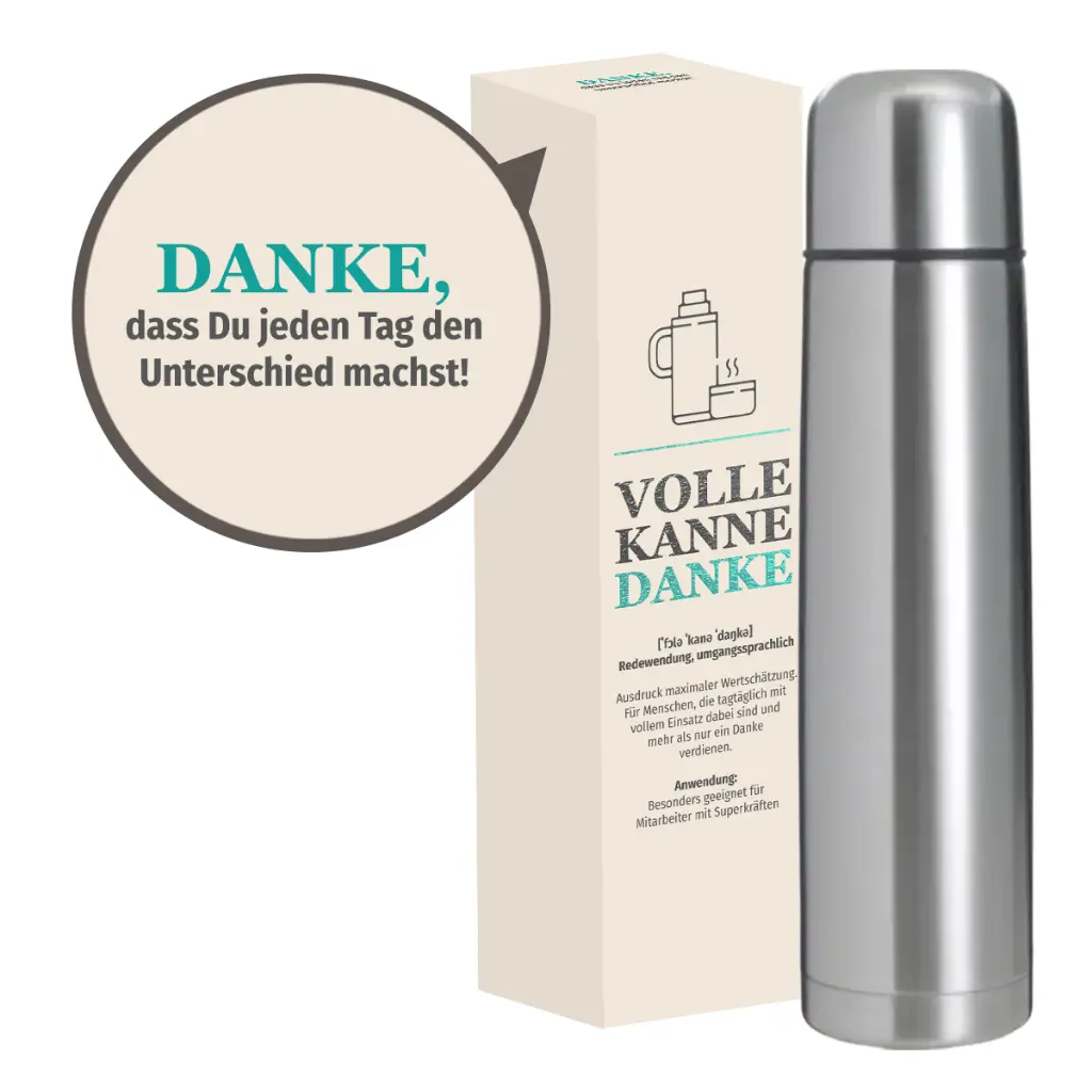 Thermoskanne "Volle Kanne Danke"