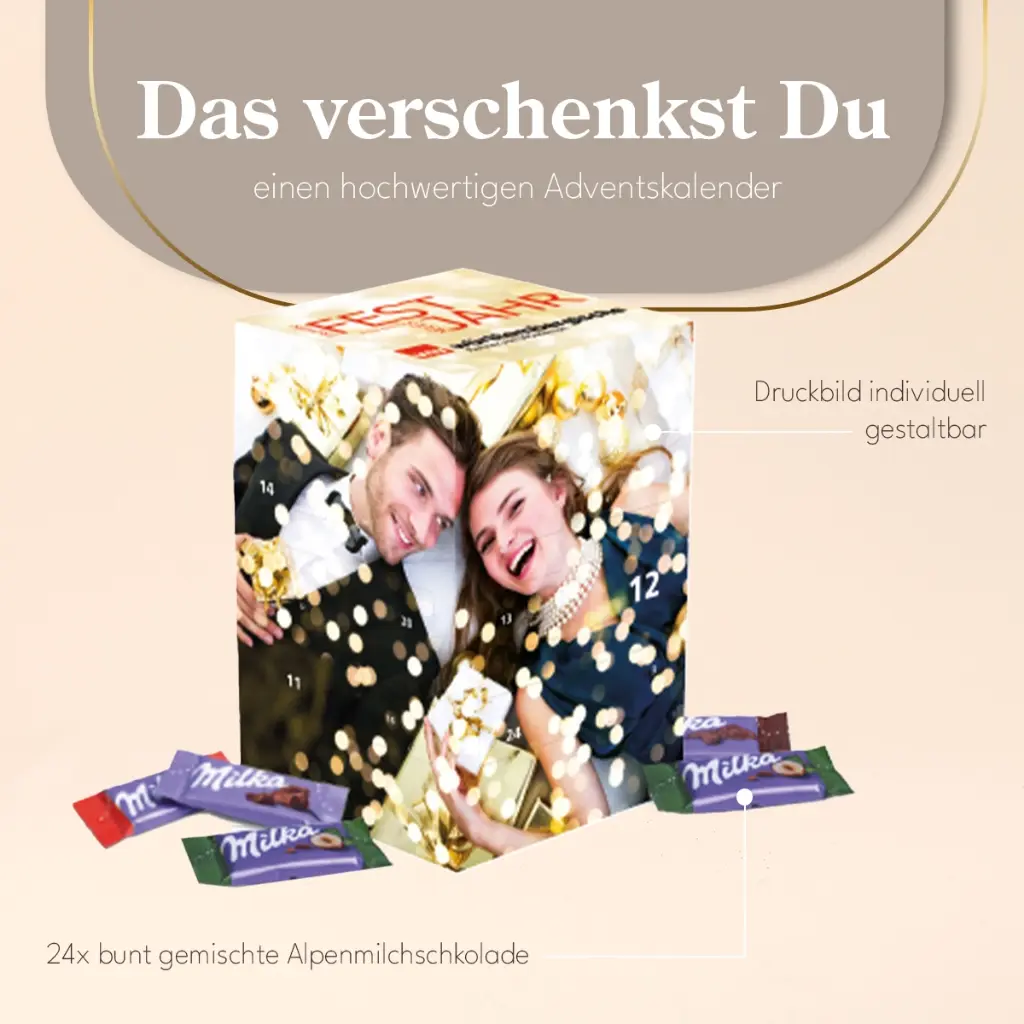 Adventskalender Cube "XL" mit Milka Schokolade