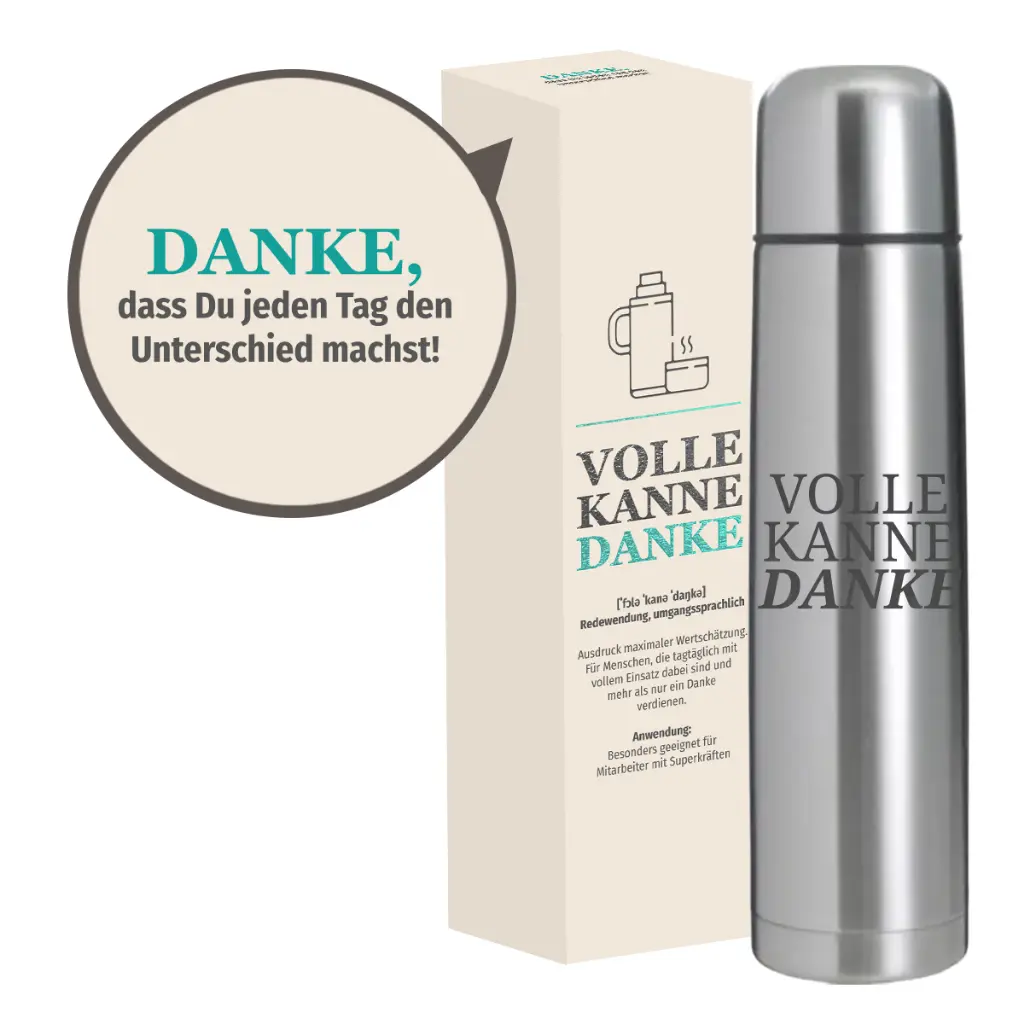 Thermoskanne "Volle Kanne Danke"