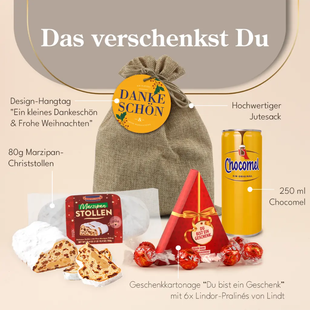 Weihnachts-Set "Danke & frohe Weihnachten"