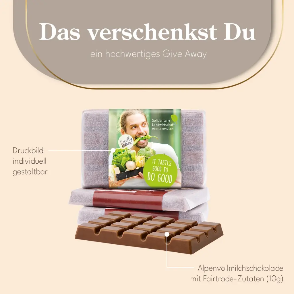 Design Schokolade in Pergaminpapier