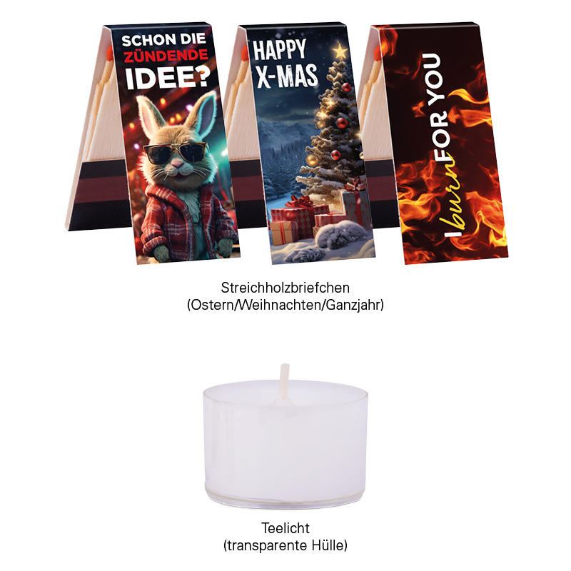 Geschenkbox Mini Hasenohren, Teelicht