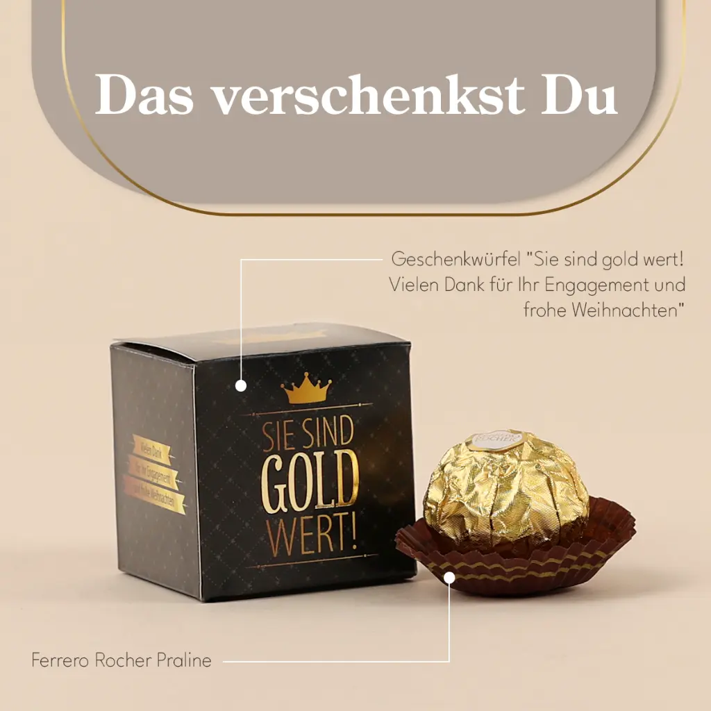 Sie sind Gold wert Würfel - Rocher Christmas