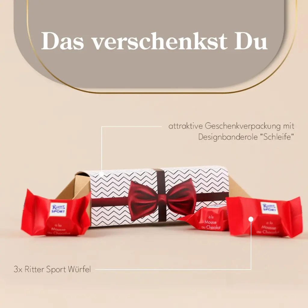 Geschenkverpackung "Schleife" - Ritter Sport