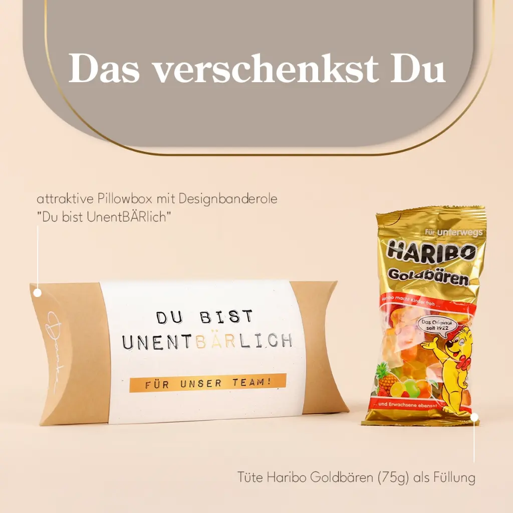 Pillowbox "Du bist UnentBÄRlich" - Haribo