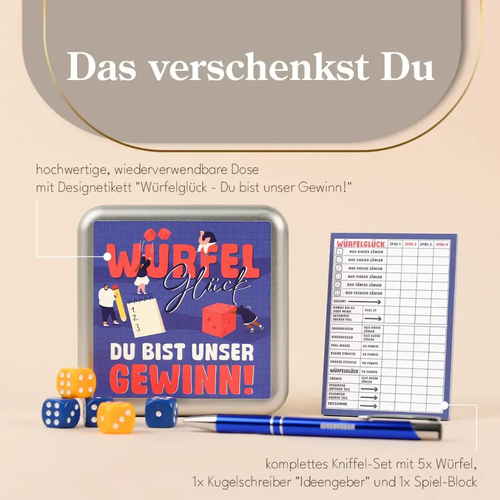 "Du bist unser Gewinn!" - Würfelspiel