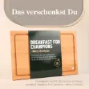 Frühstücksbrett "Breakfast for Champions" - Xmas
