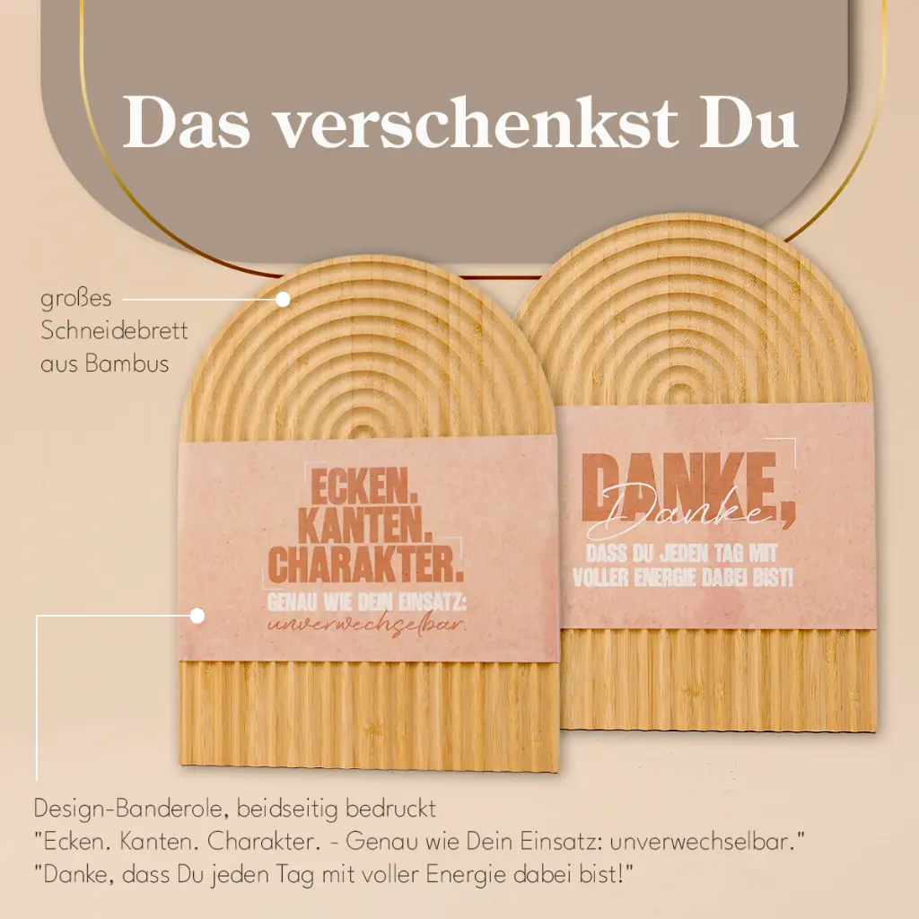 Schneidebrett "Ecken. Kanten. Charakter"